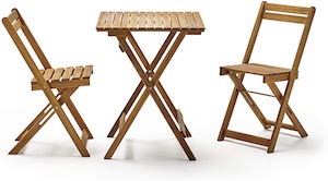 Mesa y sillas plegables para balcón barata
